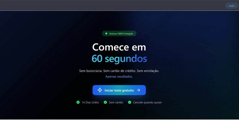 Demonstração do onboarding da Altivus AI