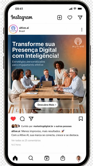App do GERA com post do Instagram: Transforme sua presença digital