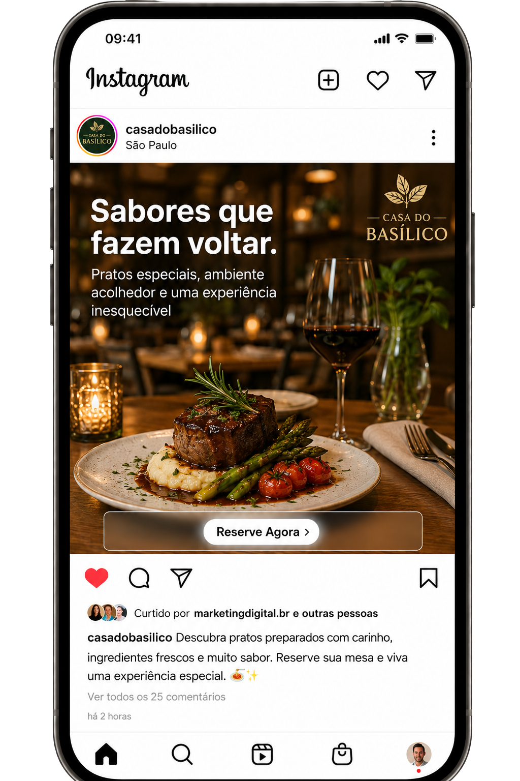 Post gerado — Restaurante